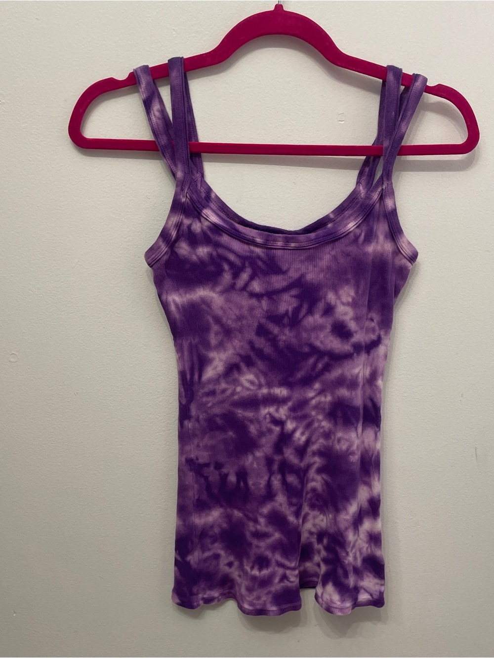 Y2K Miley Cirux X Max azria Purple Tie-Dye Double Strap Tank Top
